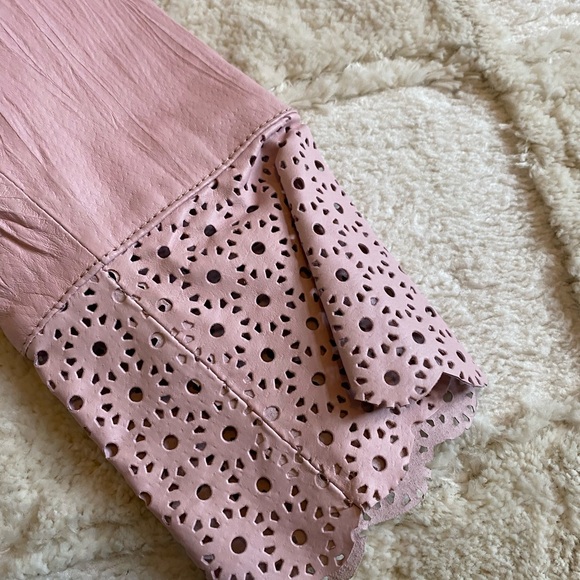 Pamela McCoy Pink Leather Jacket Large - Picture 4 of 5